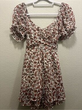Thirty Thirty Floral Puff Sleeve Mini Dress | Size M | Whimsigoth